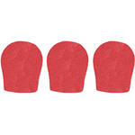 WindTech 300 Series Windscreens for 1-3/8" Diameter Microphones (3 Pack, Red)