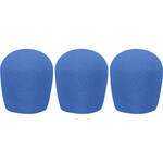 WindTech 900 Series Windscreens for 1-5/8" Diameter Microphones (3 Pack, Royal Blue)