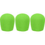 WindTech 900 Series Windscreens for 1-5/8" Diameter Microphones (3 Pack, Neon Green)