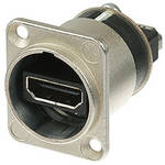 Neutrik HDMI 1.3 Feed Through Adapter D-Shape Housing IP65 (Nickel)