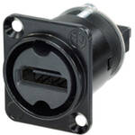 Neutrik HDMI 1.3 Feed Through Adapter D-Shape Housing IP65 (Black Chromium)