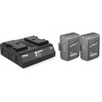 Anton Bauer Two DIONIC HCX Batteries and T2 Charger Kit