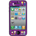 iLuv Snoopy Deco Film - Protective Film With Peanuts Design for iPhone 4S / 4 (Purple)