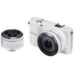 Samsung NX1000 Mirrorless Wi-Fi Digital Camera with 20-50mm and 16mm Lenses (White)