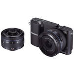 Samsung NX1000 Mirrorless Wi-Fi Digital Camera with 20-50mm and 16mm Lenses (Black)