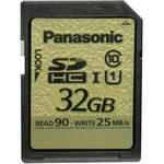 Panasonic 32GB SDHC Memory Card Gold Series Class 10 UHS-I