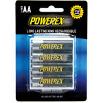 Powerex MHRAA4 Rechargeable AA NiMH Batteries (1.2V, 2700mAh) - 4-Pack