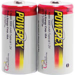 Powerex NiMH Rechargeable C Batteries (1.2V, 5000mAh) - 2-Pack