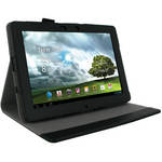 rooCASE Multi-Angle Folio Case Cover with Stand for the Asus Transformer Pad Infinity TF700T (Black)