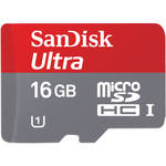 SanDisk 16GB microSDHC Memory Card Ultra Class 10 UHS-I with microSD Adapter