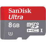 SanDisk 8GB microSDHC Memory Card Ultra Class 10 UHS-I with microSD Adapter