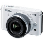 Nikon 1 J2 Mirrorless Digital Camera with 10-30mm VR Zoom Lens (White)