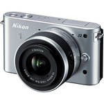 Nikon 1 J2 Mirrorless Digital Camera with 10-30mm VR Zoom Lens (Silver)