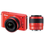 Nikon 1 J2 Mirrorless Digital Camera with 10-30mm & 30-110mm Lens (Orange)