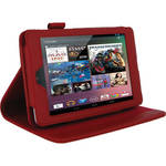 rooCASE RC-NEXUS7-MA-RD Multi Angle Vegan Leather Folio Case Cover for Google Nexus 7 Tablet (Red)