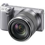 Sony Alpha NEX-5R Mirrorless Digital Camera with 18-55mm f/3.5-5.6 E-mount Zoom Lens (Silver)