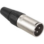 Attache Male XLR Cable Connector (Nickel-Plated with Silver-Plated Contacts)