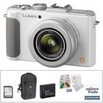 Panasonic Lumix DMC-LX7 Digital Camera with Deluxe Accessory Kit (White)