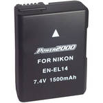 Power2000 EN-EL14 Lithium-Ion Battery for Nikon Digital Cameras (7.4V, 1500mAh)
