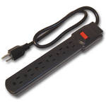 Power Play Products PP-16103MSBK 6 - Outlet Surge Protector Sleeve (Black)
