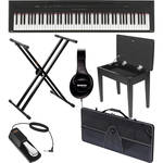 Yamaha P-105 88-Key Piano Value Bundle (Black)
