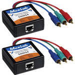 MuxLab 500054 Component Video/IR Pass-Thru Balun (Male), 2-Pack