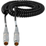 Laird Telemedia 2 to 5' Red One 12 VDC Coiled Power Cable - Lemo 2B 6-Pin Male to Male