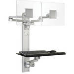 Tech Tables MRWT01-MR2 Double Monitor Wall Mount (Silver)