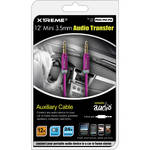 Xtreme Cables Mini 3.5mm Metallic Audio Transfer Auxiliary Cable - 6' (Purple)