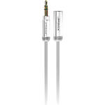 Xtreme Cables Mini 3.5mm Metallic Audio Extension Cable - 6' (White)