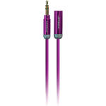 Xtreme Cables Mini 3.5mm Metallic Audio Extension Cable - 6' (Purple)