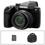 Pentax X-5 Digital Camera with Basic Accessory Kit (Black)