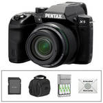 Pentax X-5 Digital Camera with Deluxe Accessory Kit (Black)