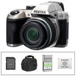 Pentax X-5 Digital Camera with Deluxe Accessory Kit (Silver)