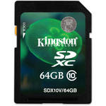 Kingston 64GB SDXC Memory Card Class 10