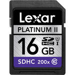 Lexar 16GB SDHC Memory Card Platinum II Class 10 UHS-I