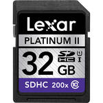 Lexar 32GB SDHC Memory Card Platinum II Class 10 UHS-I