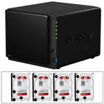 Synology 4TB (4x 1TB) Diskstation DS413 4-Bay NAS Server with Hard Drives