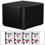 Synology 12TB (4x 3TB) Diskstation DS413 4-Bay NAS Server with Hard Drives