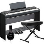 Yamaha P-105 88-Key Piano Home Studio Bundle (Black)