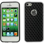 Xuma Patterned Flex Case for iPhone 5 (White Edges / Black Rear)