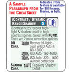 PhotoBert Cheat Sheet for the Canon Powershot G15 Digital Camera
