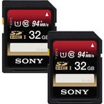 2-Pack Sony 32GB Class 10 SDHC Memory Card