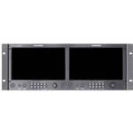 JVC Dual Rack with Two DT-X91H 8.9" SDI Monitors