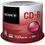 Sony CD-R 700 MB, 80 Minute Recordable Discs (Spindle Pack of 50)