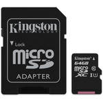 Kingston 64GB microSDXC Memory Card Class 10 with SD Adapter