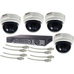 ACTi 4x Indoor Dome Cameras with Network Video Recorder Kit