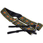 Souldier Fillmore 2" Camera Strap (Blue Arrowheads, Mustard/Red Diamond Center Set on Black with Mustard Border)