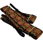 Souldier Owls 2" Camera Strap (Yellow, Orange, Red on a Dark Brown Background)
