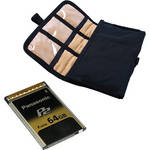 Panasonic 64GB F Series P2 Card with Porta-Brace PB-SXS Memory Card Organizer